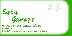 sara gunszt business card